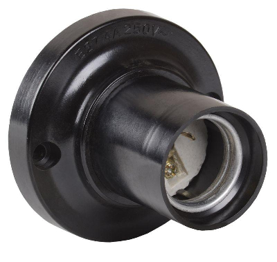 Патрон электрич. E27 Пкб27-04-К21 потолочный карболит. черн. (с этикет.) ИЭК EPK12-04-01-K01