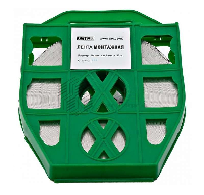 Лента бандажная C202 20х50 пластик (F 207; COT 37; F 2007; F 20.7; F 20; ЛМ-50) (уп.50м) ИНСТАЛЛ 41022