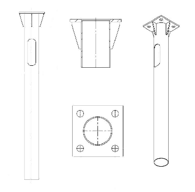 Деталь фундамента закладная для ОГК/ОКК-6.7 (0.108-1.5х200х150х4х20) Пересвет В00000639