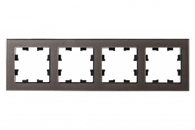 Рамка 4-м ATLASDESIGN NATURE стекло мокко SchE ATN320604