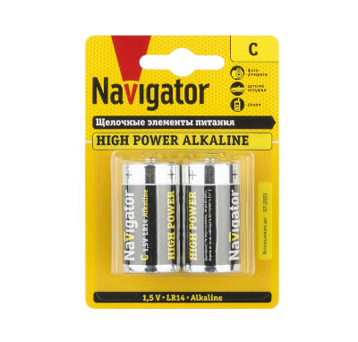 Элемент питания алкалиновый 94 754 NBT-NE-LR14-BP2 (блист.2шт) Navigator 94754