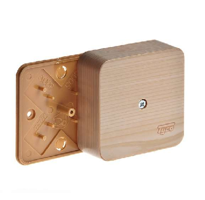 Коробка распр. ОП 79х79х32 сосна (светл. основа) IP40 Рувинил 65004-27М