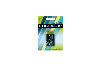 Элемент питания алкалиновый "крона" 6LR61 BL-1 6LR61 BL-1 9В Alkaline (блист.1шт) Ergolux 11753