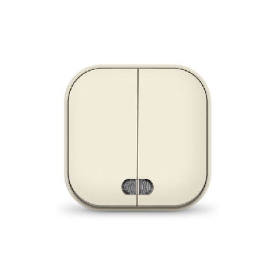 Выключатель 2-кл. ОП IP20 с подсветкой сл. кость IONICH 1426