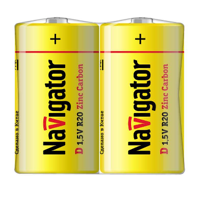 Элемент питания солевой 94 761 NBT-NS-R20-SH2 (шринка 2шт) Navigator 94761