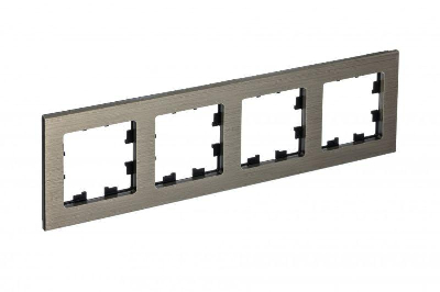 Рамка 4-м ATLASDESIGN NATURE металл латунь SchE ATN312204