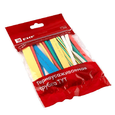 Набор трубок термоусадочных 4/2; 6/3; 8/4; 10/5; 12/6 (7 цветов по 5шт 100мм) PROxima EKF tut-n-4-r