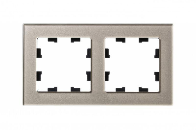 Рамка 2-м ATLASDESIGN NATURE стекло шампань SchE ATN320502