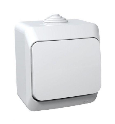 Переключатель 1-кл. ОП Этюд 10А IP44 бел. SchE BA10-046B