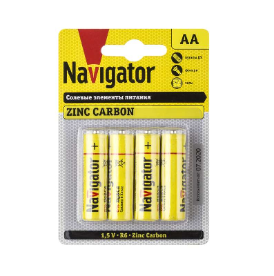 Элемент питания солевой 94 758 NBT-NS-R6-BP4 (блист.4шт) Navigator 94758