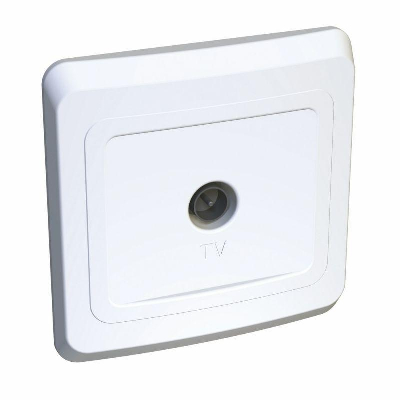 Розетка TV 1-м СП Этюд оконечная бел. SchE TVC-002B