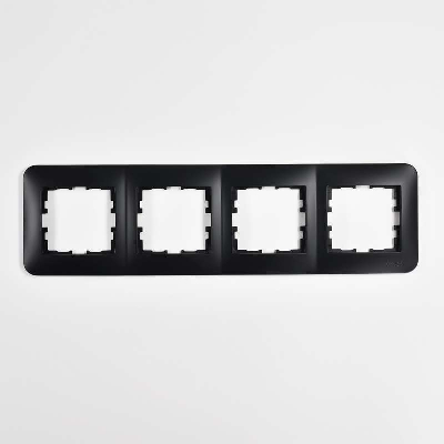 Рамка 4-м KARINA LIFE горизонт. черн. бархат LEZARD 708-4200-149