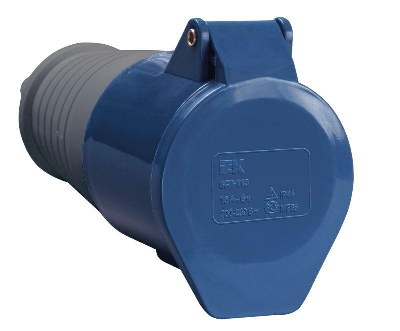 Розетка кабельная 16А 220В 2P+PЕ ССИ-213 IP44 ИЭК PSR21-016-3