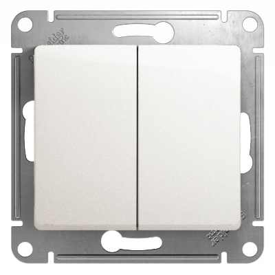 Механизм выключателя 2-кл. СП Glossa сх.5 10А IP20 10AX перламутр SchE GSL000651