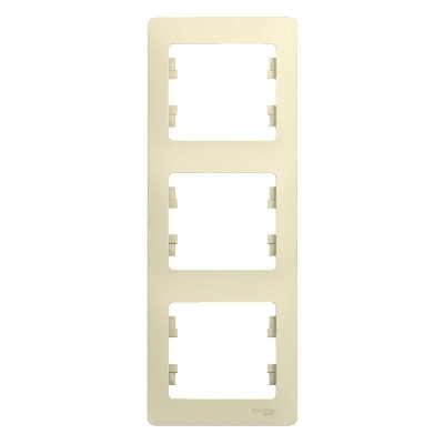 Рамка 3-м Glossa верт. беж. SchE GSL000207