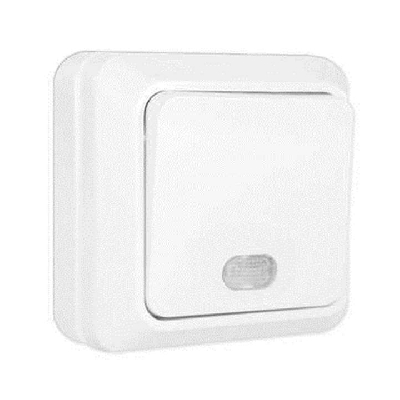 Выключатель 1-кл. ОП Олимп 10А IP20 с индик.бел. Universal О0121