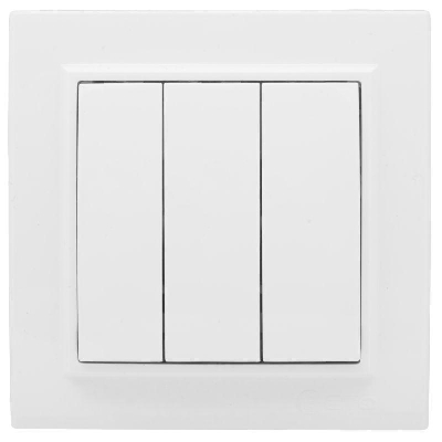 Выключатель 3-кл. СП Минск 10А бел. Basic EKF ERV10-024-10