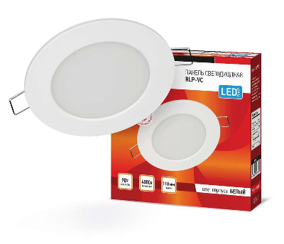 Светильник светодиодный RLP-VC 9Вт 230В 4000К 630лм 118мм IP40 панель круглая бел. IN HOME 4690612023359