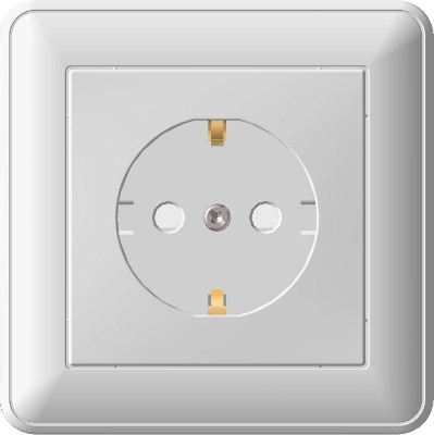 Розетка 1-м СП W59 16А защ. шторки с заземл. бел. SchE RS16-152-18 (РС16-152-18)