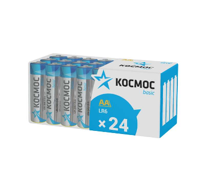 Элемент питания алкалиновый LR6 пласт. бокс (уп.24шт) Космос KOCLR6_24BOX
