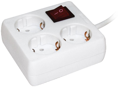 Удлинитель 3х3м с заземл. 16А IP20 У-С03К с выкл. 2P+PE ИЭК WYP30-16-03-03-ZK-N