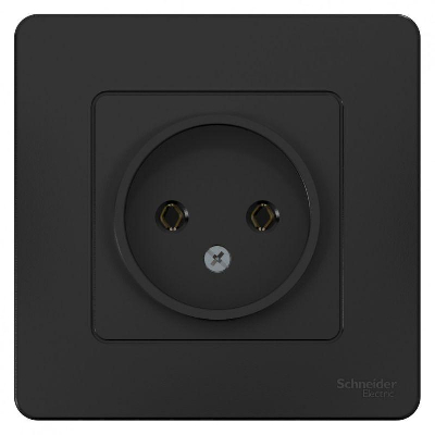 Розетка 1-м СП BLANCA 16А 250В без шторок без заземл. антрацит SchE BLNRS000016