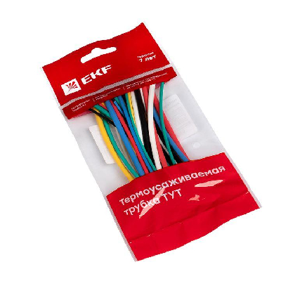 Набор трубок термоусадочных 1/0.5; 1.5/0.75; 2/1; 2.5/1.25; 3/1.5 (6 цветов по 5шт 100мм) PROxima EKF tut-n-2-r