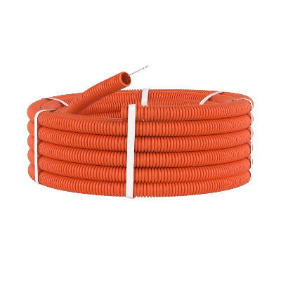 Труба гофрированная ПНД d20мм с протяж. оранж. (уп.100м) DKC 71920