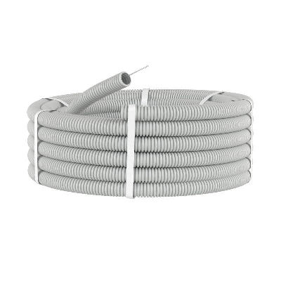 Труба гофрированная ПВХ d40мм c протяж. сер. (уп.20м) DKC 91940