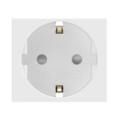 Розетка 1-м СП Viva 2мод. защ. шторки с заземл. бел. DKC 45005