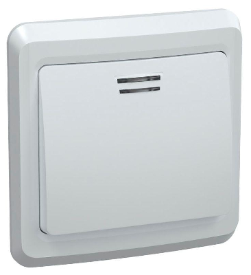 Выключатель 1-кл. СП Вега 10А IP20 ВС10-1-1-ВБ с индик. бел. ИЭК EVV11-K01-10-DM