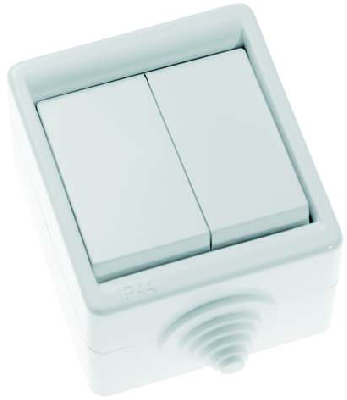 Выключатель 2-кл. ОП 10А IP20 А510-235 бел. Кунцево 5905