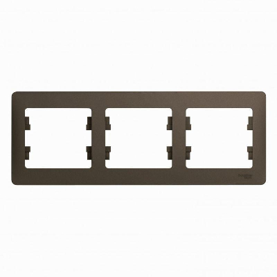 Рамка 3-м Glossa горизонт. шоколад SchE GSL000803