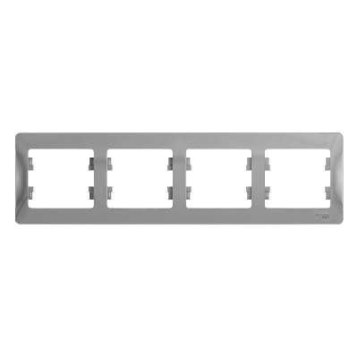 Рамка 4-м Glossa горизонт. алюм. SchE GSL000304