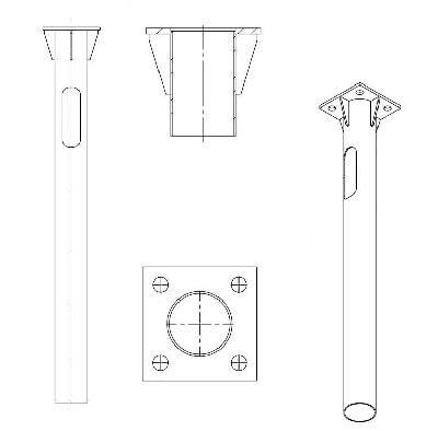 Деталь фундамента закладная для ОГК/ОКК-8.9.10 ОП3ф (0.159-2.0х240х180х4х25) Пересвет В00000210