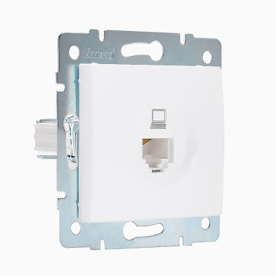 Механизм розетки компьютерн. 1-м СП KARINA RJ45 бел. LEZARD 707-0288-139