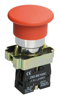 Кнопка LAY5-BC42 "Грибок" красн. 1p ИЭК BBG71-BC-K04