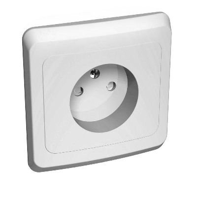Розетка 1-м СП Этюд 16А IP20 защ. шторки без заземл. бел. SchE PC16-002B