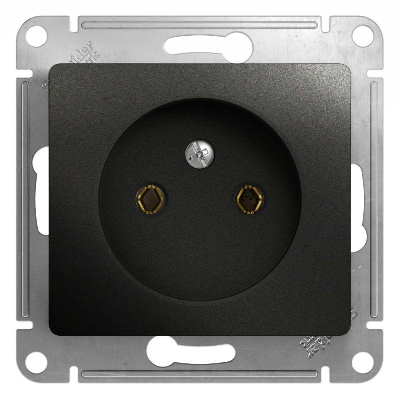 Механизм розетки 1-м СП Glossa 16А IP20 без заземл. антрацит SchE GSL000741
