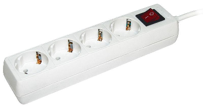 Удлинитель 4х3м с заземл. 16А IP20 У04К с выкл. ПВС 3х1 ИЭК WYP10-16-04-03-ZK-N