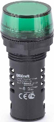 Лампа коммутац. ADDS 22мм LED 220В AC/DC ЛK-22 зел. SchE 25118DEK