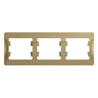 Рамка 3-м Glossa горизонт. титан SchE GSL000403