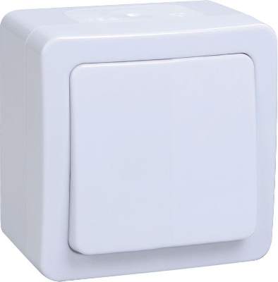 Выключатель 1-кл. ОП ГЕРМЕС PLUS 10А IP54 ВС20-1-0-ГПБ бел. ИЭК EVMP10-K01-10-54-EC