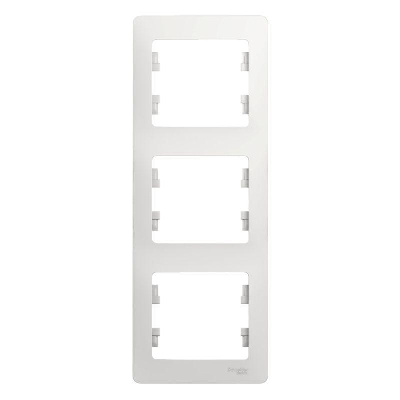 Рамка 3-м Glossa верт. бел. SchE GSL000107