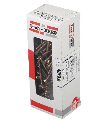 Шуруп универсальный 3.5х40 с потайной головкой (уп.200шт) коробка жел. Tech-Krep 102236