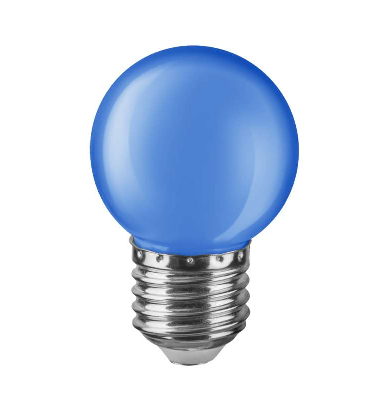 Лампа светодиодная 71 829 NLL-G45-1-230-B-E27 1Вт шар E27 220-240В син. Navigator 71829
