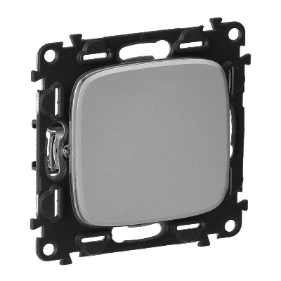 Переключатель 1-кл. СП Valena Allure 10АХ IP20 250В с лиц. панелью безвинт. зажимы алюм. Leg 752906