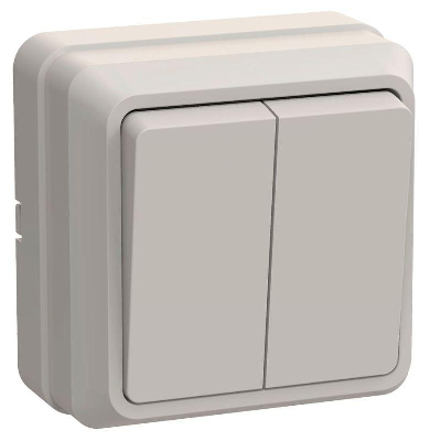 Выключатель 2-кл. ОП ОКТАВА 10А IP20 ВС20-2-0-ОКм крем. ИЭК EVO20-K33-10-DC