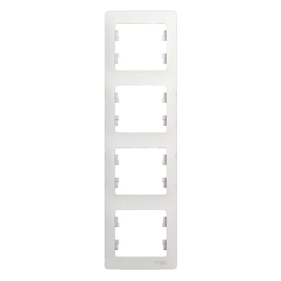 Рамка 4-м Glossa верт. бел. SchE GSL000108