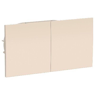 Розетка 2-м ATLAS DESIGN с заземл. защ. шторки со сдвиж. крышкой 16А в сборе беж. SchE ATN000228